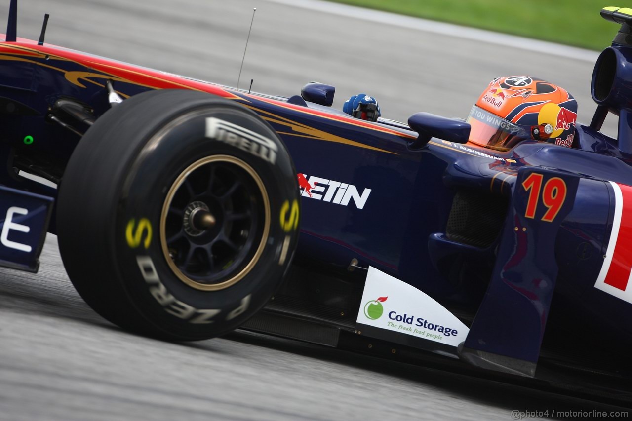 GP MALESIA, 08.04.2011- Prove Libere 1, Venerdi', Jaime Alguersuari (SPA), Scuderia Toro Rosso, STR6 