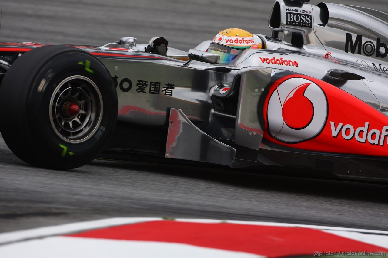 GP MALESIA, 08.04.2011- Prove Libere 1, Venerdi', Lewis Hamilton (GBR), McLaren Mercedes, MP4-26