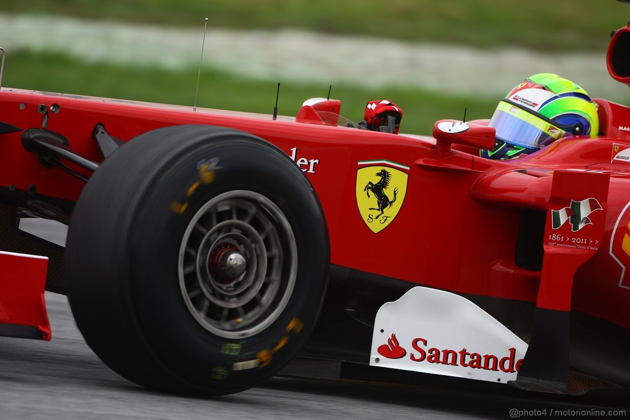 GP MALESIA, 08.04.2011- Prove Libere 1, Venerdi', Felipe Massa (BRA), Ferrari, F-150 Italia 