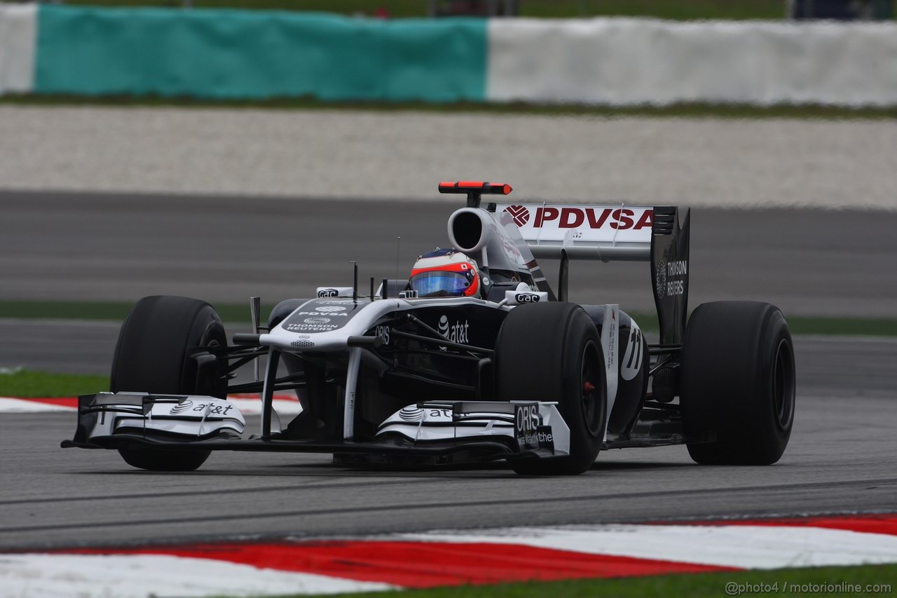 GP MALESIA, 08.04.2011- Prove Libere 1, Venerdi', Rubens Barrichello (BRA), Williams FW33