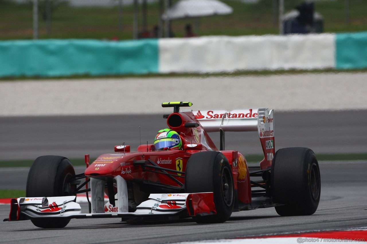 GP MALESIA, 08.04.2011- Prove Libere 1, Venerdi', Felipe Massa (BRA), Ferrari, F-150 Italia