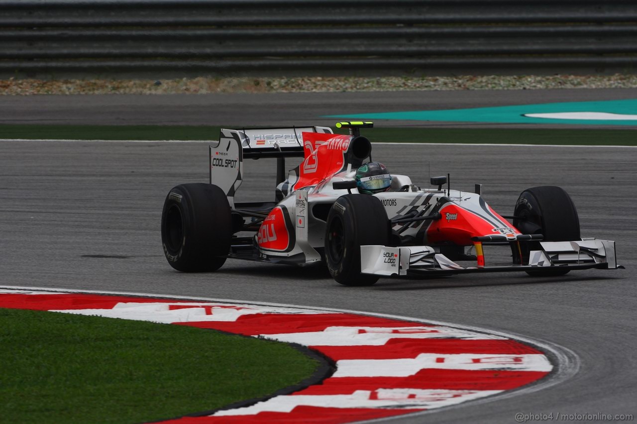 GP MALESIA, 08.04.2011- Prove Libere 1, Venerdi', Vitantonio Liuzzi (ITA), Hispania Racing F1 Team, HRT  