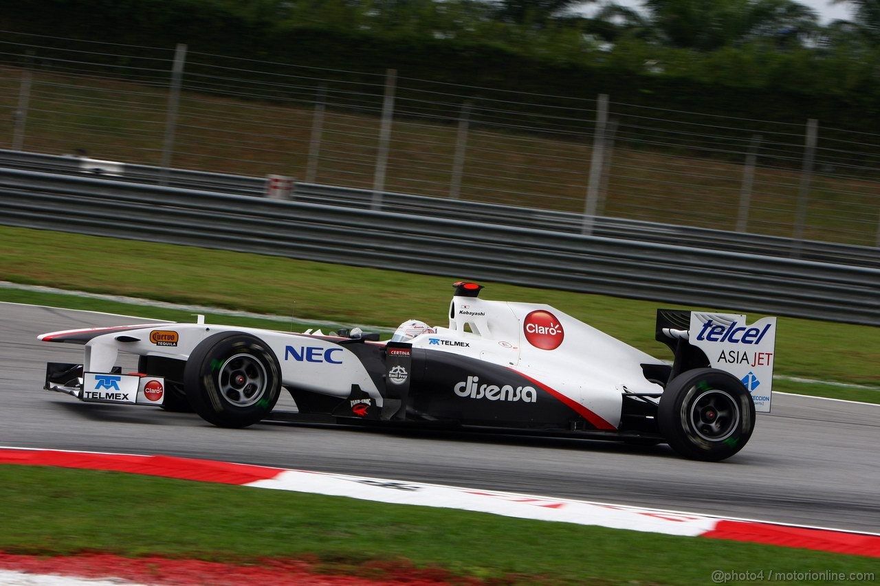 GP MALESIA, 08.04.2011- Prove Libere 1, Venerdi', Kamui Kobayashi (JAP), Sauber F1 Team C30