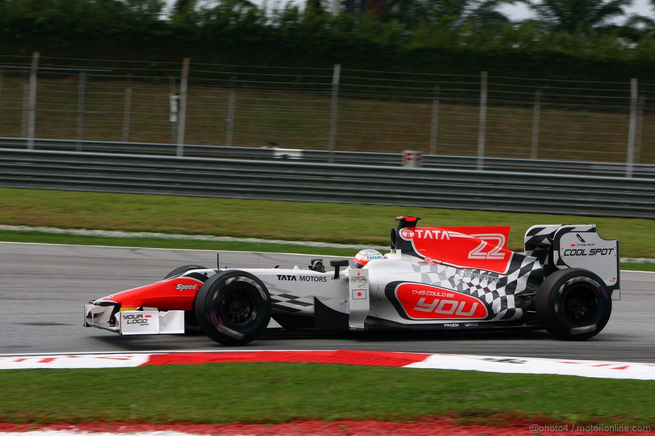 GP MALESIA, 08.04.2011- Prove Libere 1, Venerdi', Narain Karthikeyan (IND), Hispania Racing F1 Team, HRT