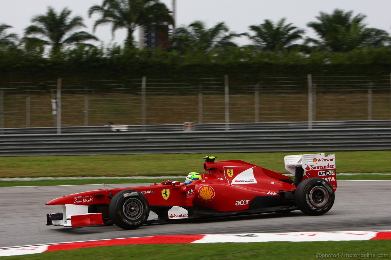 GP MALESIA, 08.04.2011- Prove Libere 1, Venerdi', Felipe Massa (BRA), Ferrari, F-150 Italia