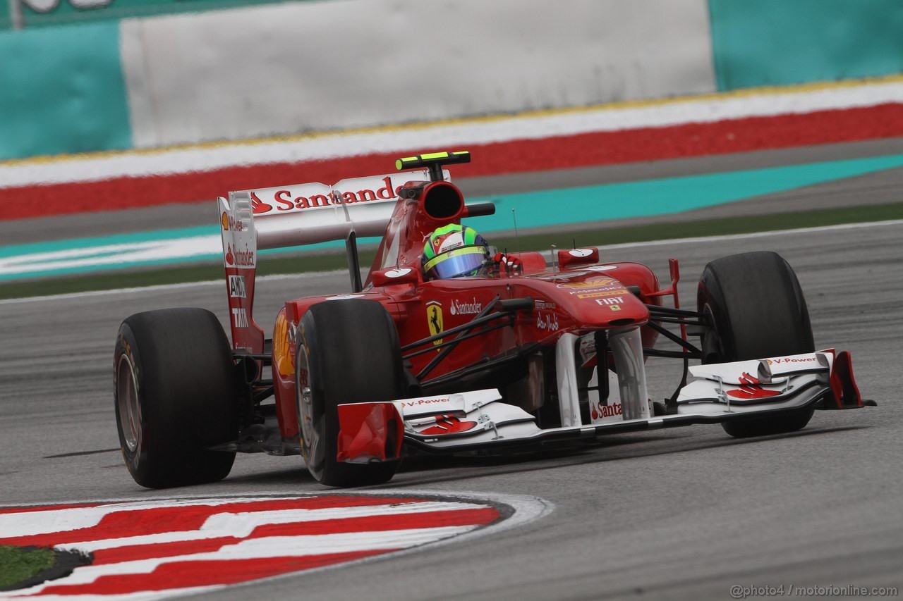 GP MALESIA, 08.04.2011- Prove Libere 1, Venerdi', Felipe Massa (BRA), Ferrari, F-150 Italia 