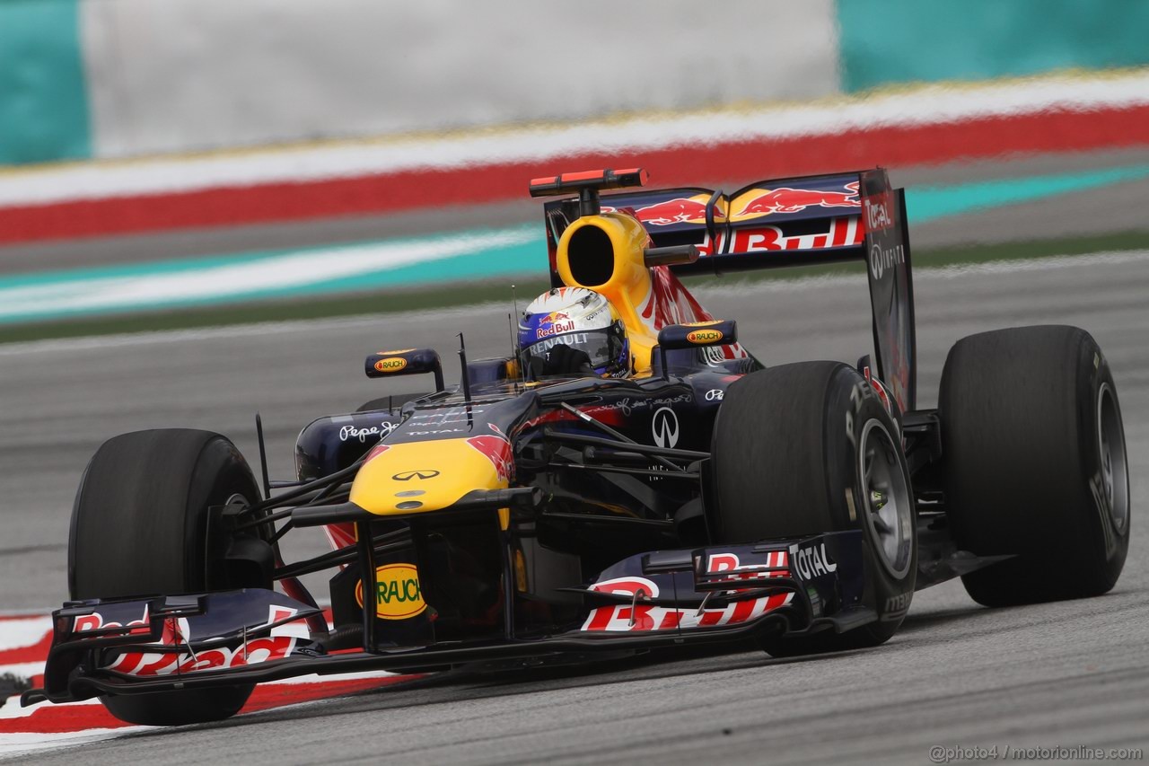 GP MALESIA, 08.04.2011- Prove Libere 1, Venerdi', Sebastian Vettel (GER), Red Bull Racing, RB7