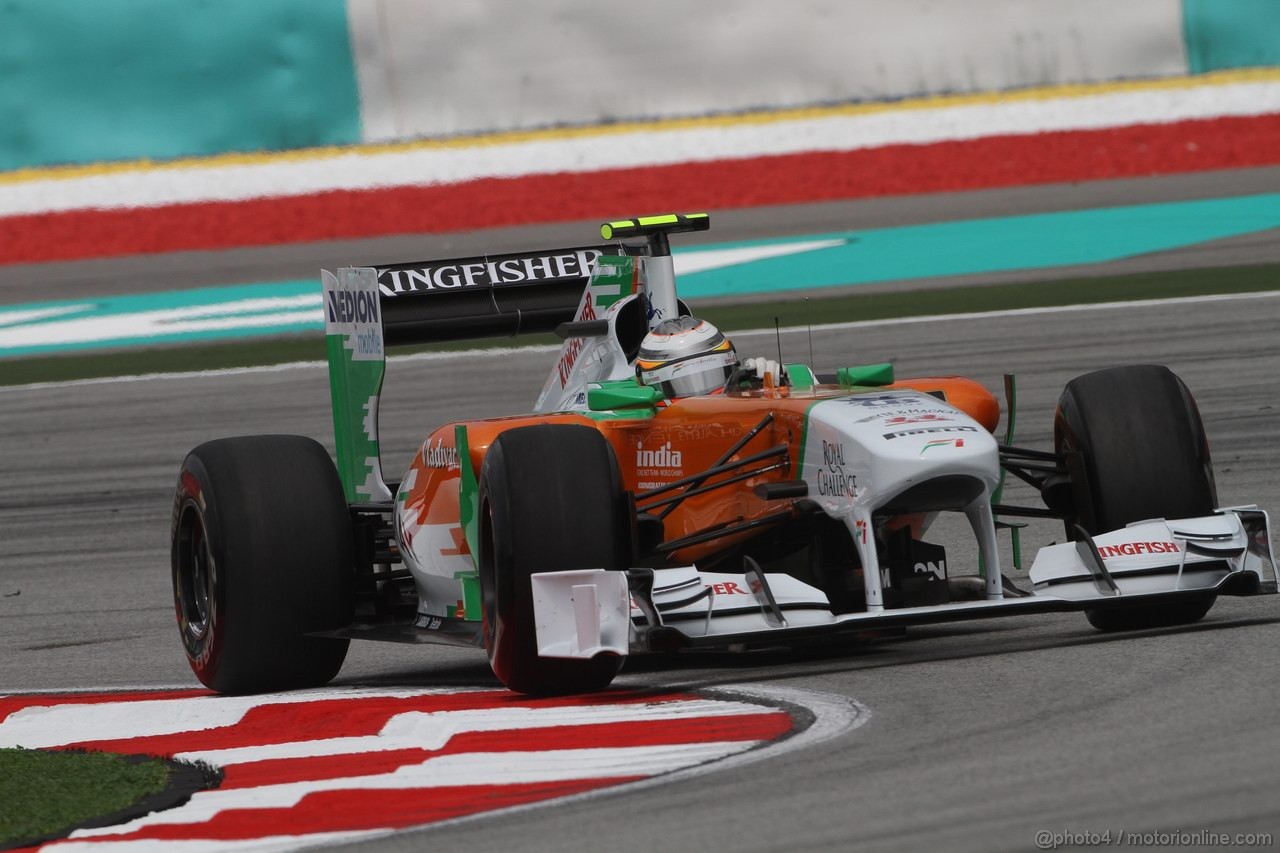 GP MALESIA, 08.04.2011- Prove Libere 1, Venerdi', Paul di Resta (GBR) Force India VJM04