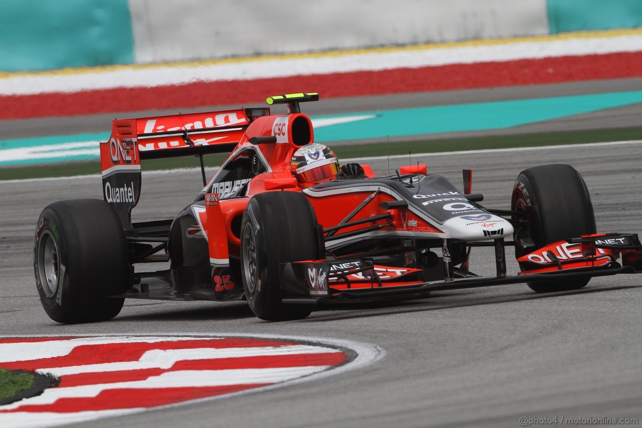 GP MALESIA, 08.04.2011- Prove Libere 1, Venerdi', Jerome D'Ambrosio (BEL), Marussia Virgin Racing VR-02 