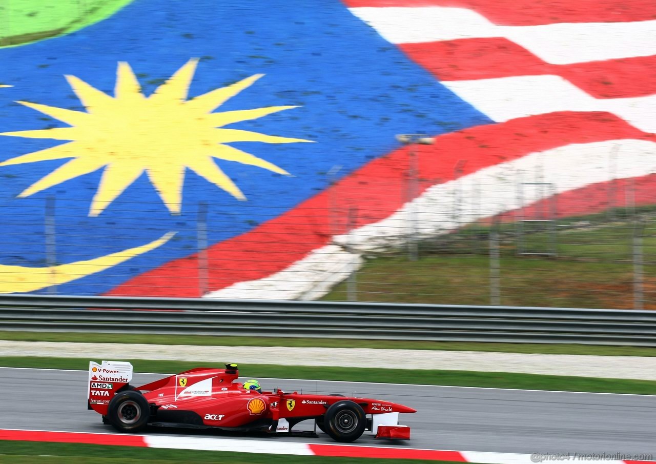 GP MALESIA, 08.04.2011- Prove Libere 1, Venerdi', Felipe Massa (BRA), Ferrari, F-150 Italia