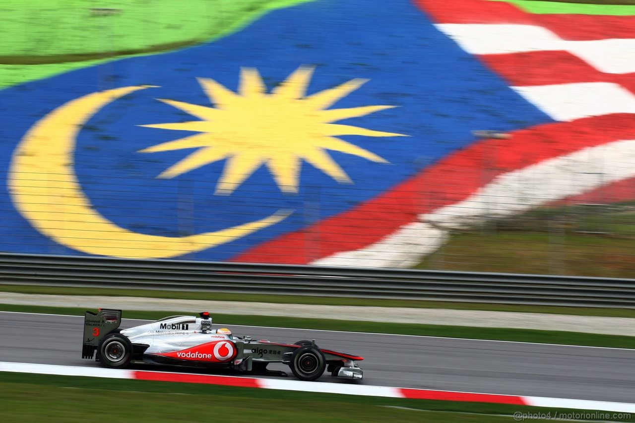 GP MALESIA, 08.04.2011- Prove Libere 1, Venerdi', Lewis Hamilton (GBR), McLaren Mercedes, MP4-26