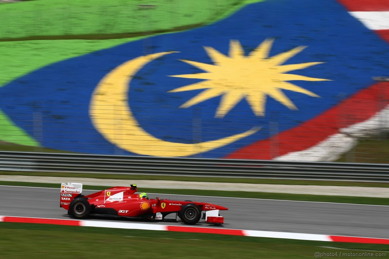 GP MALESIA, 08.04.2011- Prove Libere 1, Venerdi', Felipe Massa (BRA), Ferrari, F-150 Italia 