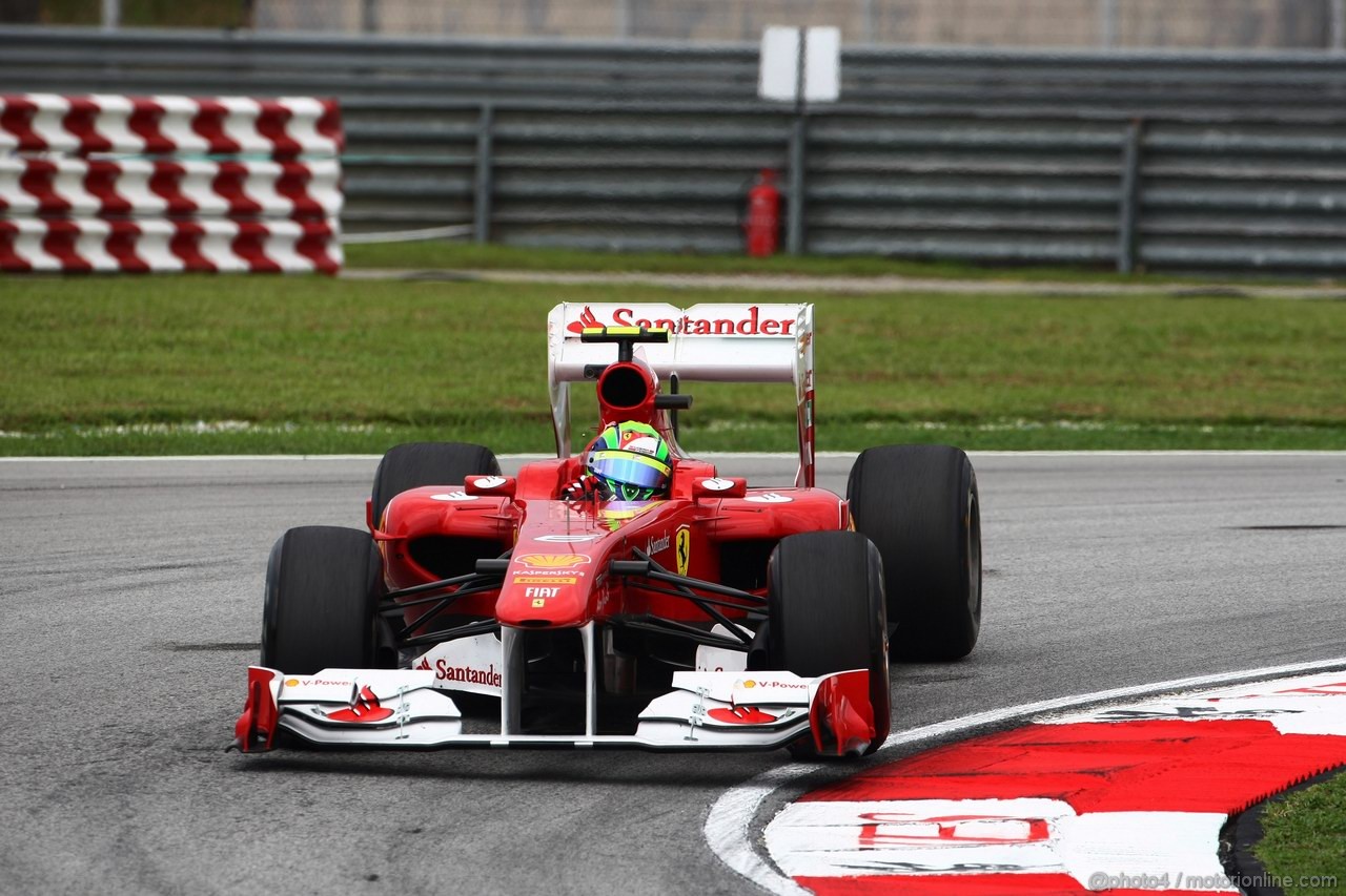 GP MALESIA, 08.04.2011- Prove Libere 1, Venerdi', Felipe Massa (BRA), Ferrari, F-150 Italia