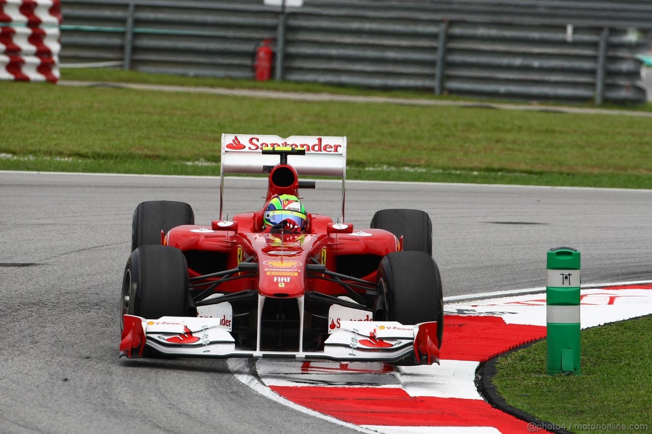 GP MALESIA, 08.04.2011- Prove Libere 1, Venerdi', Felipe Massa (BRA), Ferrari, F-150 Italia
