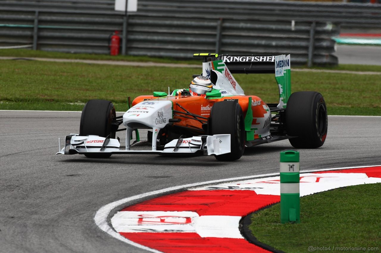 GP MALESIA, 08.04.2011- Prove Libere 1, Venerdi', Paul di Resta (GBR) Force India VJM04 