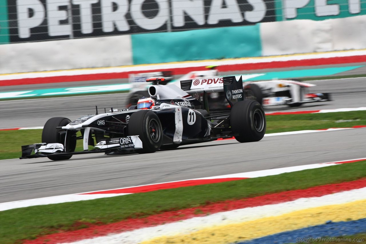 GP MALESIA, 08.04.2011- Prove Libere 1, Venerdi', Rubens Barrichello (BRA), Williams FW33 