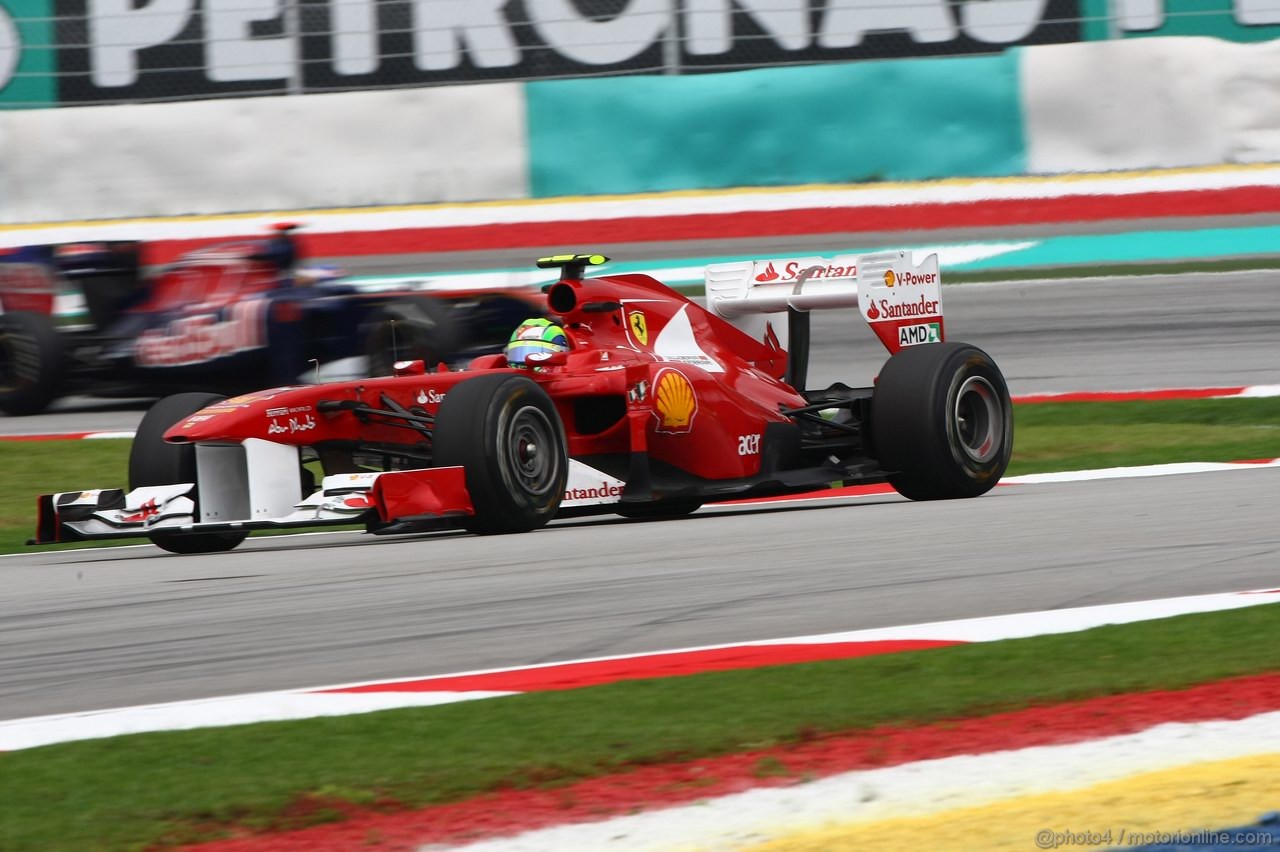 GP MALESIA, 08.04.2011- Prove Libere 1, Venerdi', Felipe Massa (BRA), Ferrari, F-150 Italia