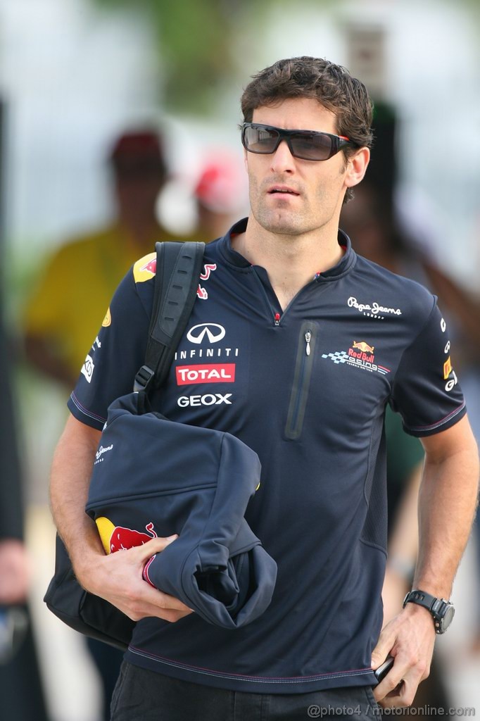 GP MALESIA, 08.04.2011- Venerdi', Mark Webber (AUS), Red Bull Racing, RB7