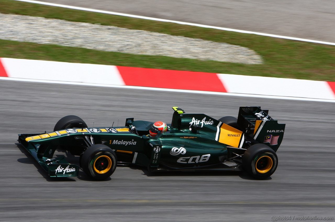GP MALESIA, 08.04.2011- Prove Libere 2, Venerdi', Jarno Trulli (ITA), Team Lotus, TL11