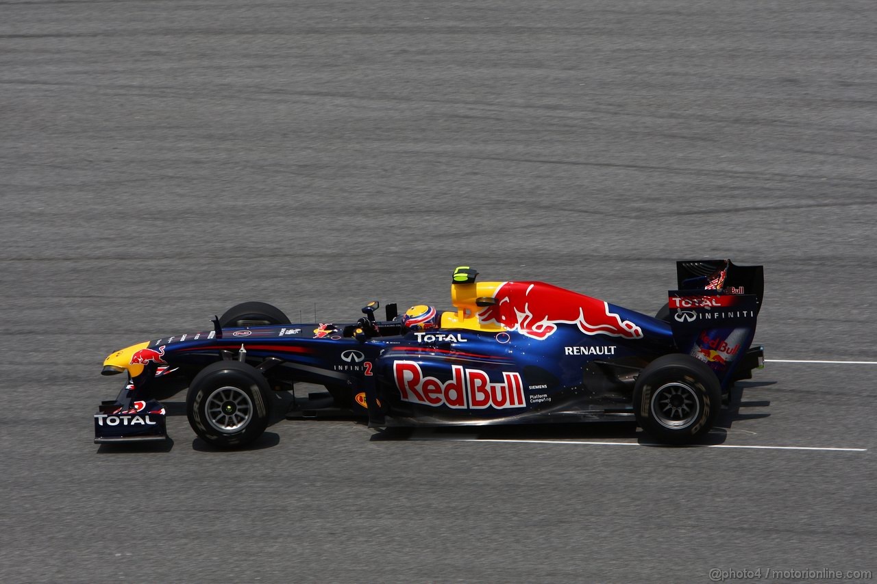 GP MALESIA, 08.04.2011- Prove Libere 2, Venerdi', Mark Webber (AUS), Red Bull Racing, RB7 