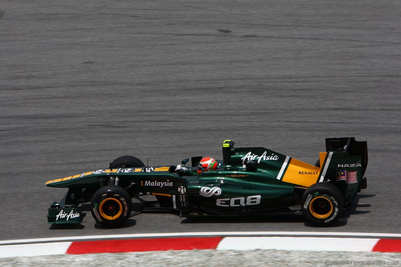 GP MALESIA, 08.04.2011- Prove Libere 2, Venerdi', Jarno Trulli (ITA), Team Lotus, TL11