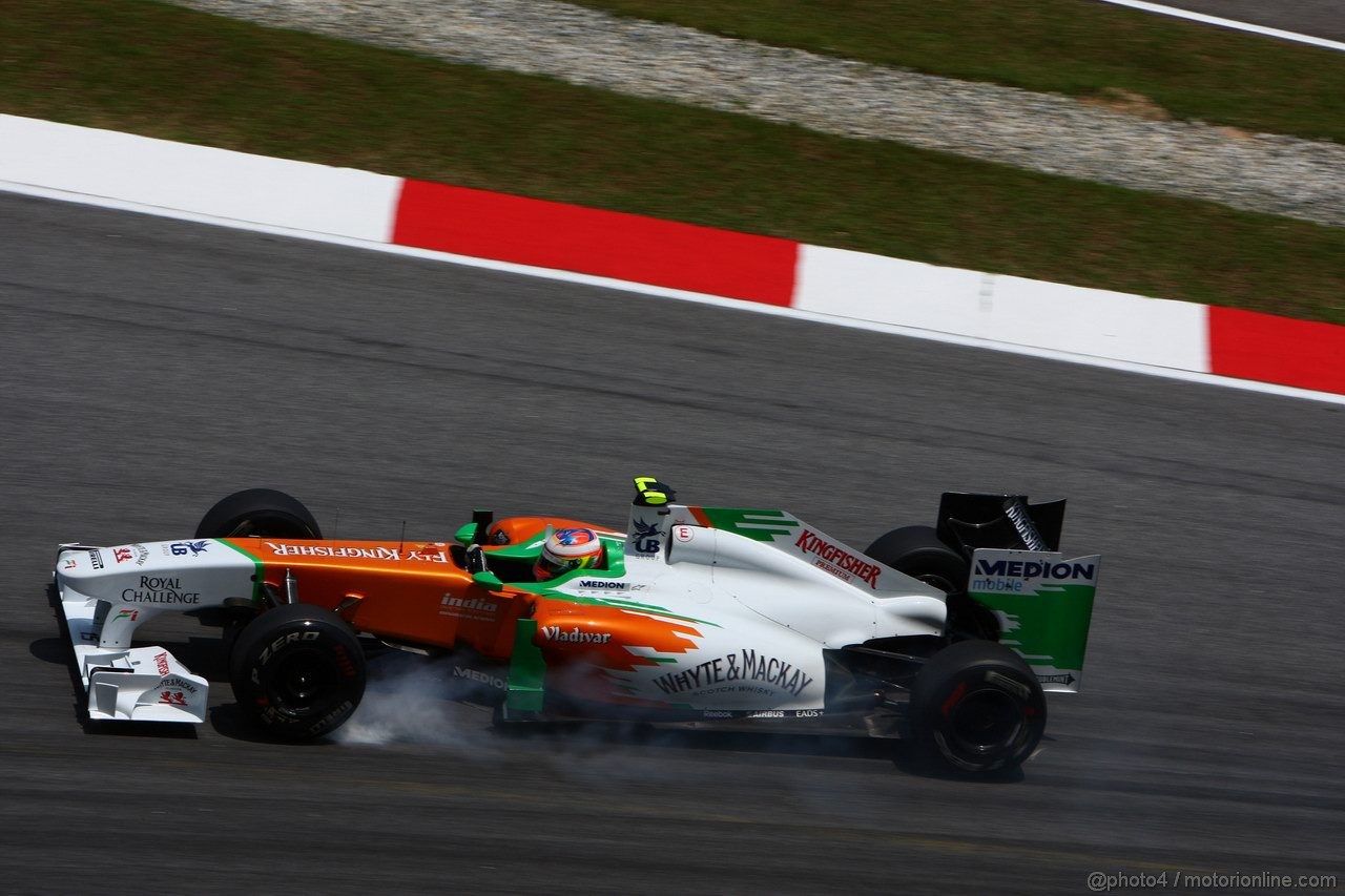 GP MALESIA, 08.04.2011- Prove Libere 2, Venerdi', Paul di Resta (GBR) Force India VJM04 