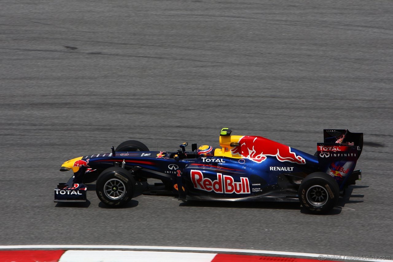 GP MALESIA, 08.04.2011- Prove Libere 2, Venerdi', Mark Webber (AUS), Red Bull Racing, RB7 