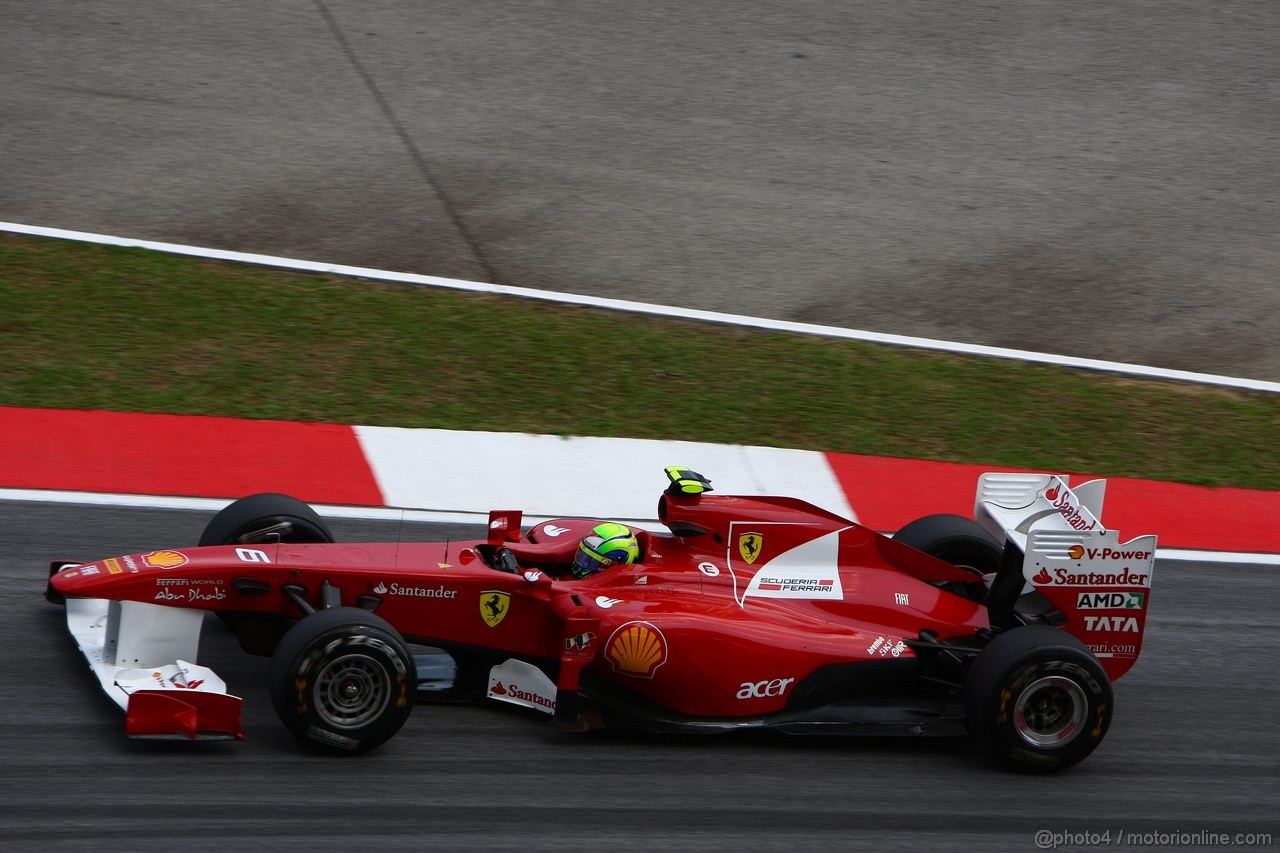 GP MALESIA, 08.04.2011- Prove Libere 2, Venerdi', Felipe Massa (BRA), Ferrari, F-150 Italia 