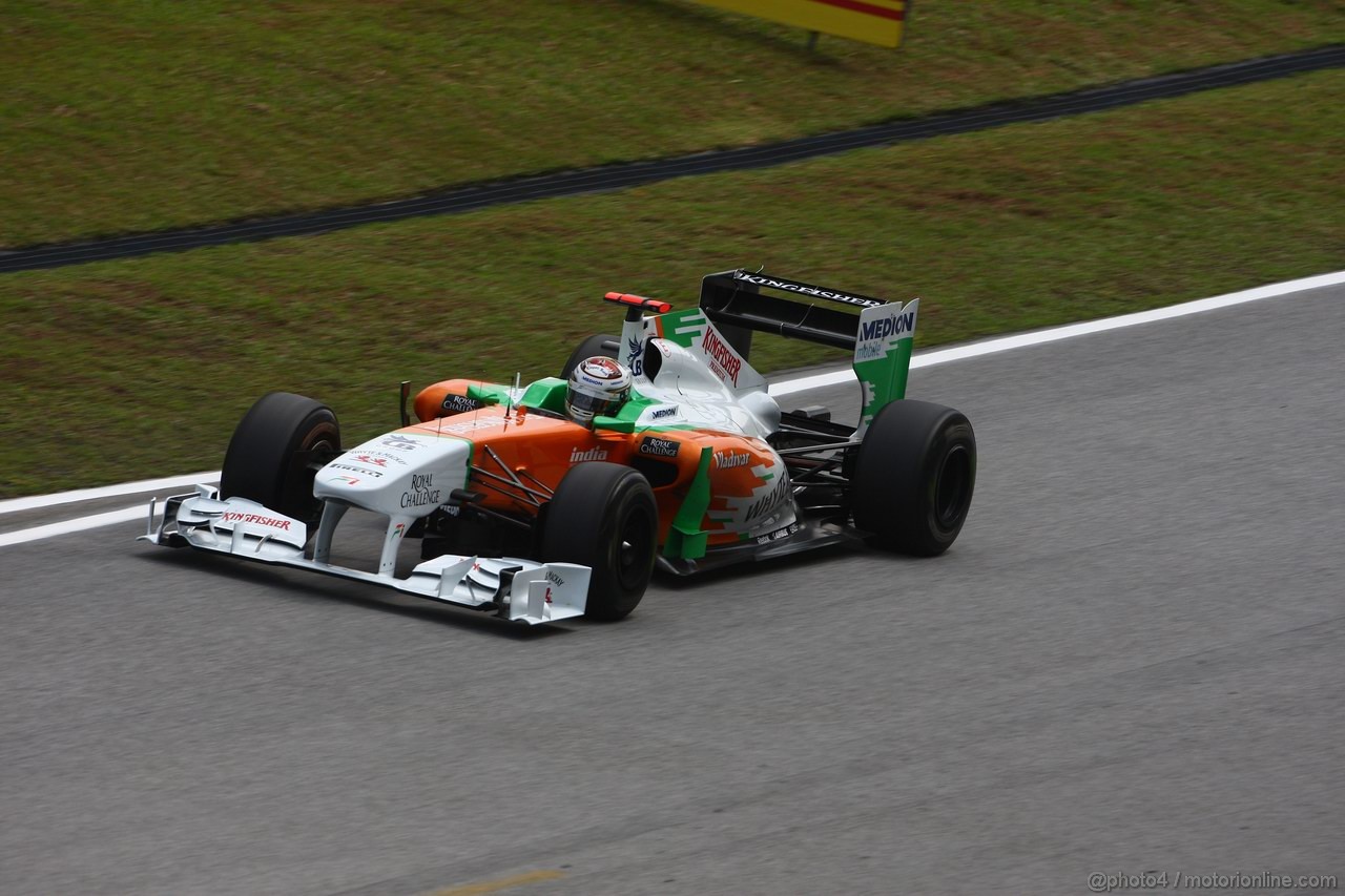 GP MALESIA, 08.04.2011- Prove Libere 2, Venerdi', Adrian Sutil (GER), Force India F1 Team, VJM04