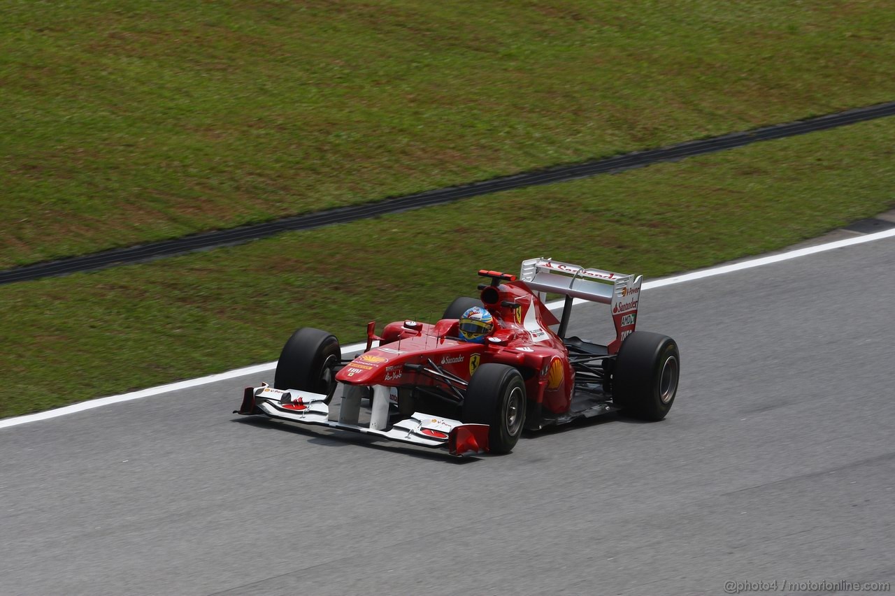 GP MALESIA, 08.04.2011- Prove Libere 2, Venerdi', Fernando Alonso (ESP), Ferrari, F-150 Italia