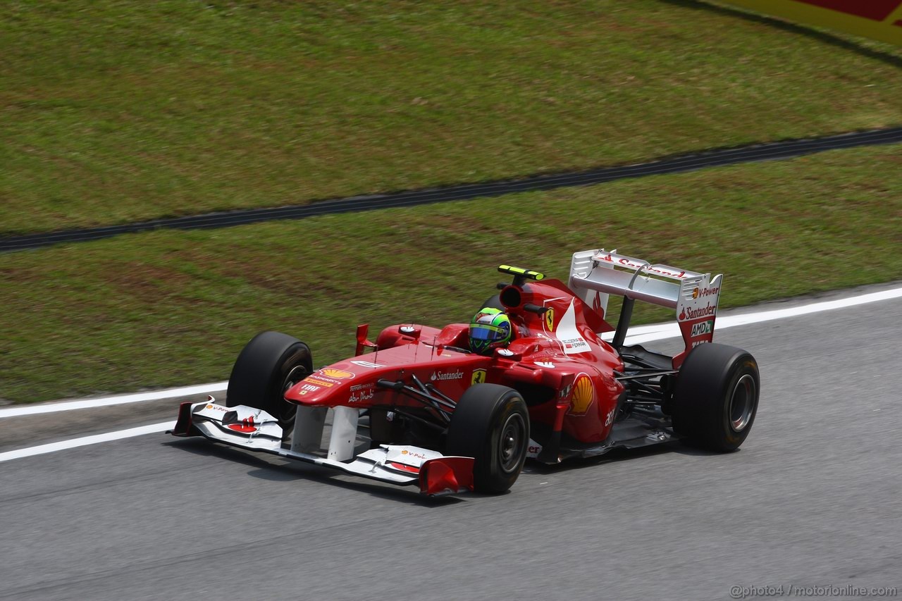 GP MALESIA, 08.04.2011- Prove Libere 2, Venerdi', Felipe Massa (BRA), Ferrari, F-150 Italia