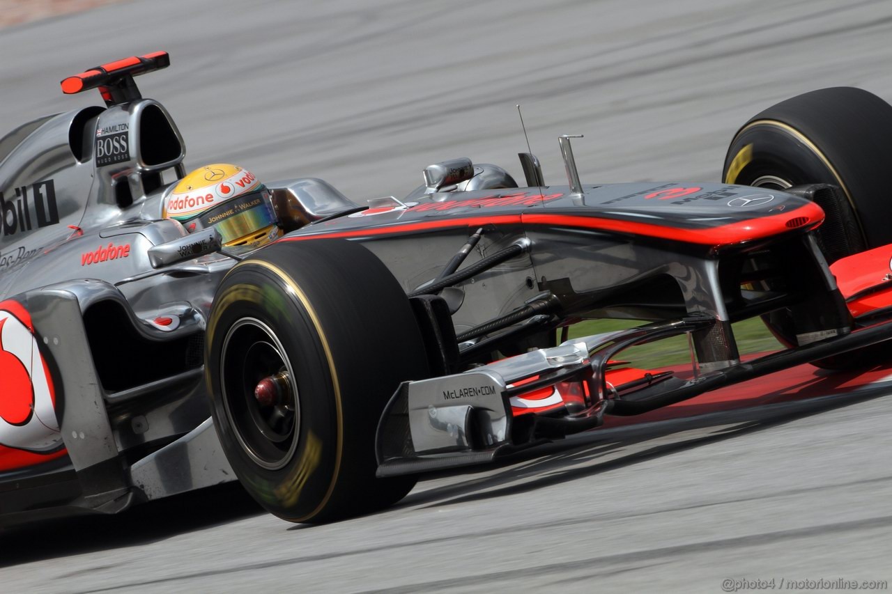GP MALESIA, 08.04.2011- Prove Libere 2, Venerdi', Lewis Hamilton (GBR), McLaren  Mercedes, MP4-26 
