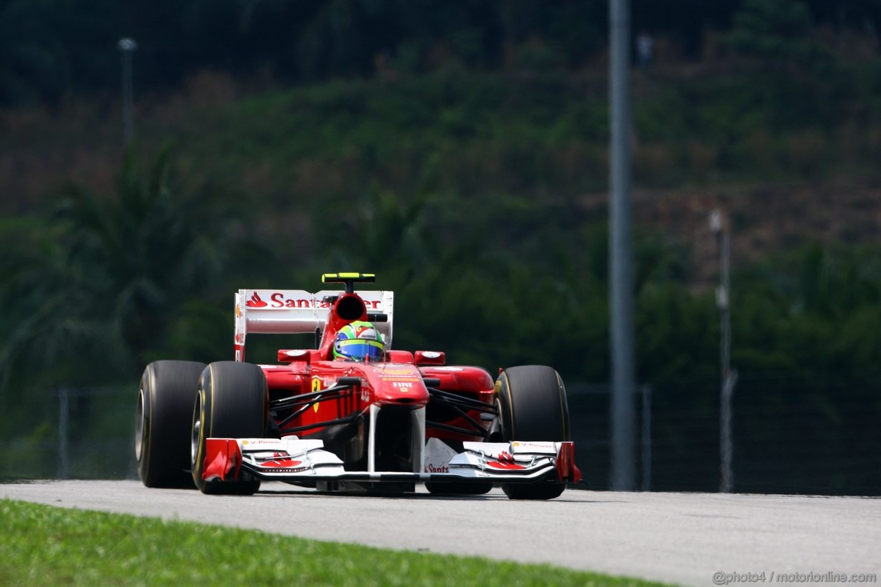 GP MALESIA, 08.04.2011- Prove Libere 2, Venerdi', Felipe Massa (BRA), Ferrari, F-150 Italia 