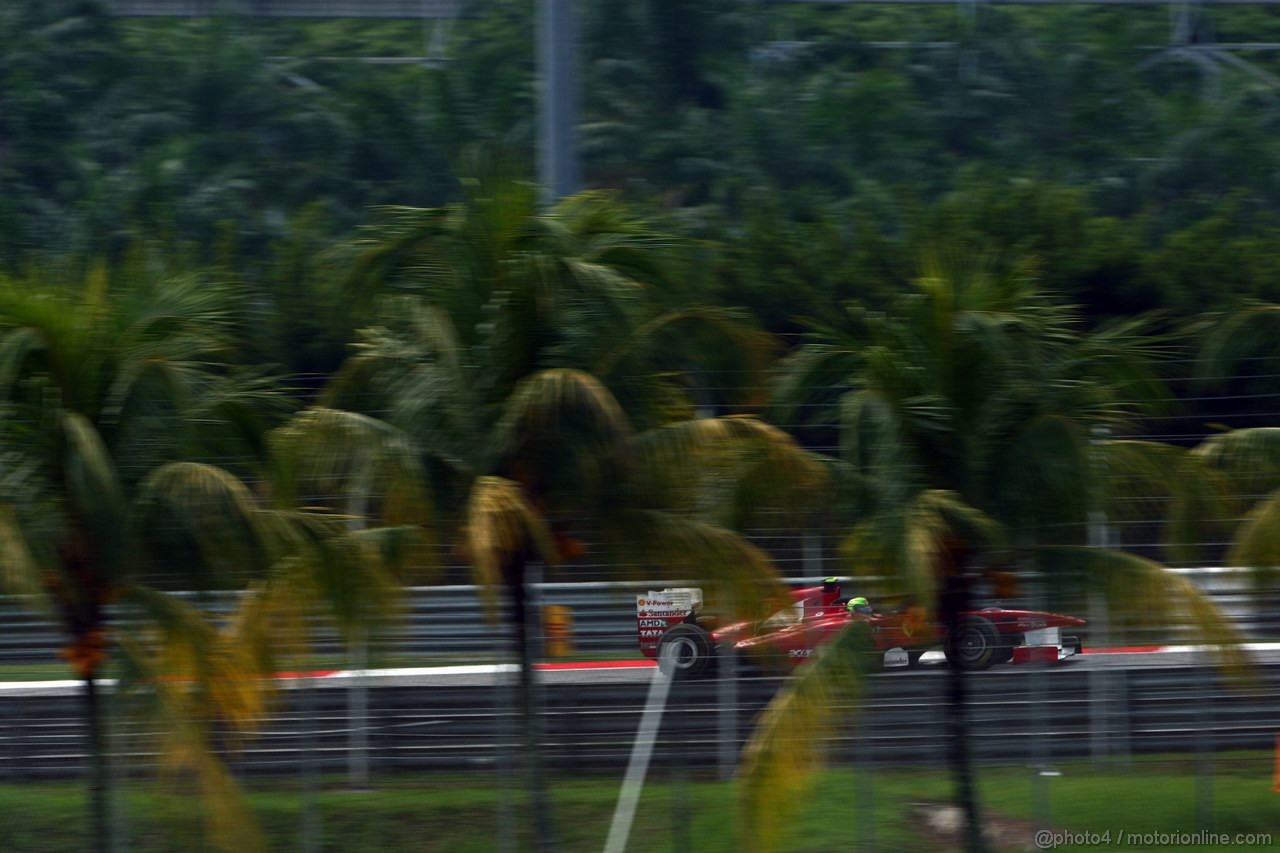 GP MALESIA, 08.04.2011- Prove Libere 2, Venerdi', Felipe Massa (BRA), Ferrari, F-150 Italia