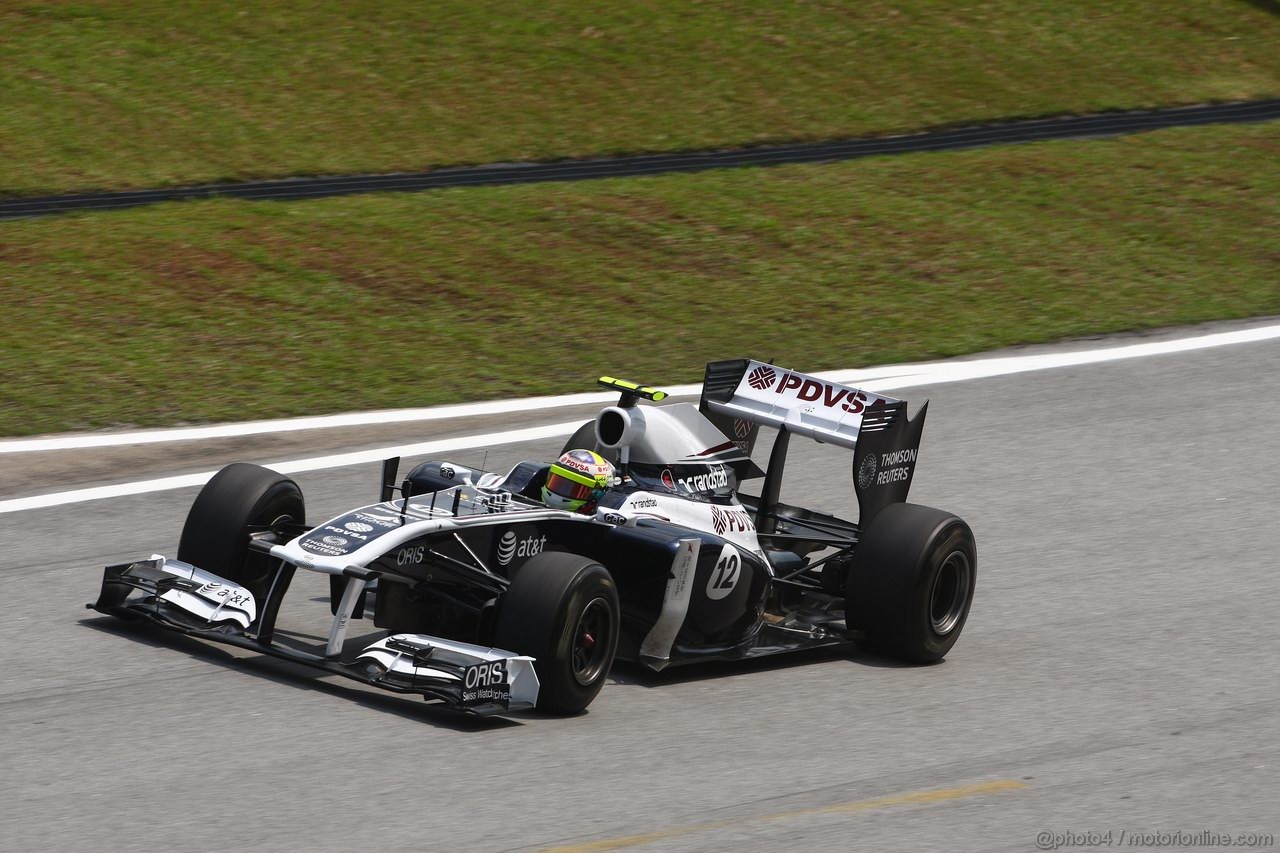GP MALESIA, 08.04.2011- Prove Libere 2, Venerdi', Pastor Maldonado (VEN), Williams FW33