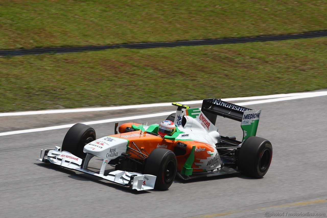 GP MALESIA, 08.04.2011- Prove Libere 2, Venerdi', Paul di Resta (GBR) Force India VJM04 