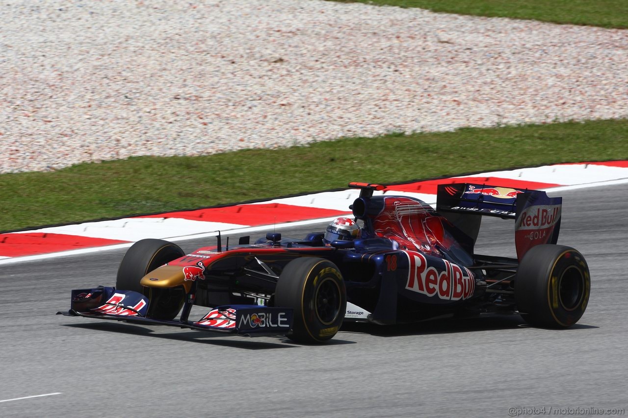 GP MALESIA, 08.04.2011- Prove Libere 2, Venerdi', Sébastien Buemi (SUI), Scuderia Toro Rosso, STR6