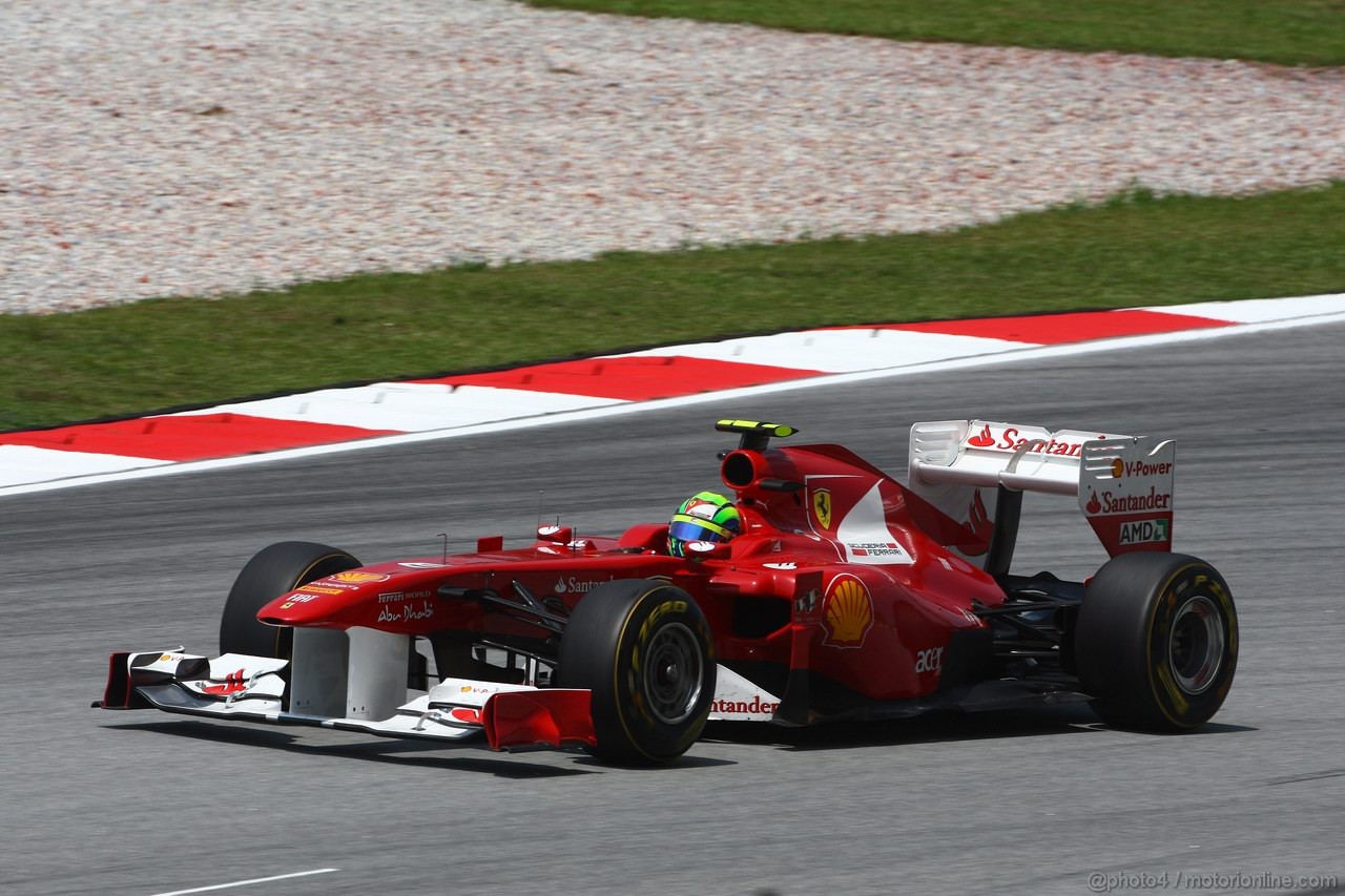 GP MALESIA, 08.04.2011- Prove Libere 2, Venerdi', Felipe Massa (BRA), Ferrari, F-150 Italia 