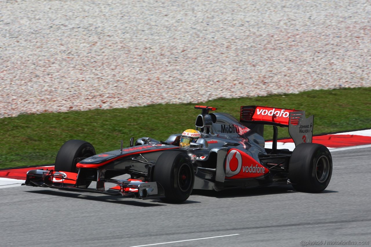 GP MALESIA, 08.04.2011- Prove Libere 2, Venerdi', Lewis Hamilton (GBR), McLaren Mercedes, MP4-26