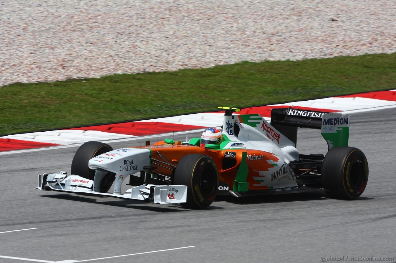 GP MALESIA, 08.04.2011- Prove Libere 2, Venerdi', Paul di Resta (GBR) Force India VJM04 