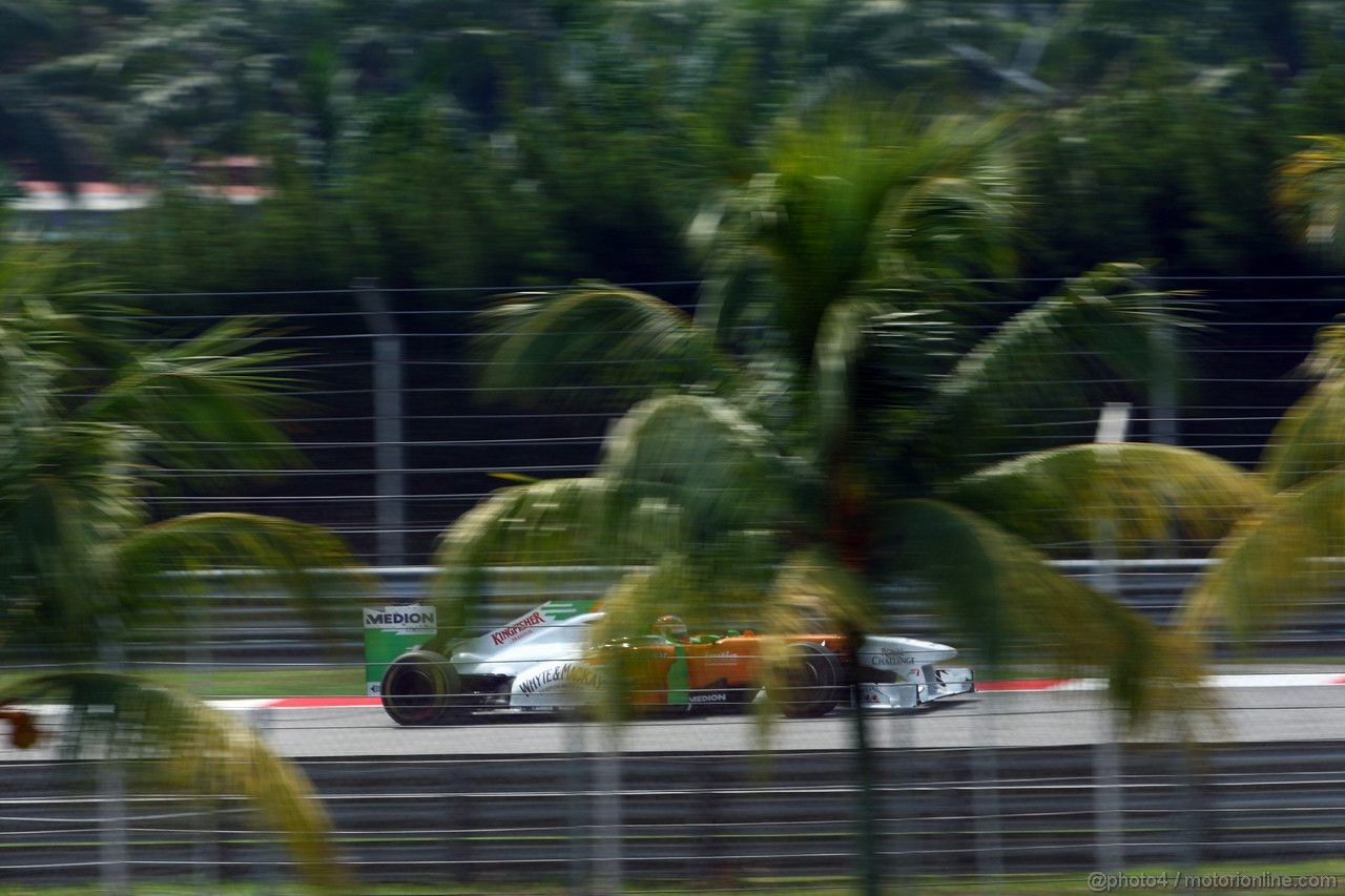GP MALESIA, 08.04.2011- Prove Libere 2, Venerdi', Paul di Resta (GBR) Force India VJM04 
