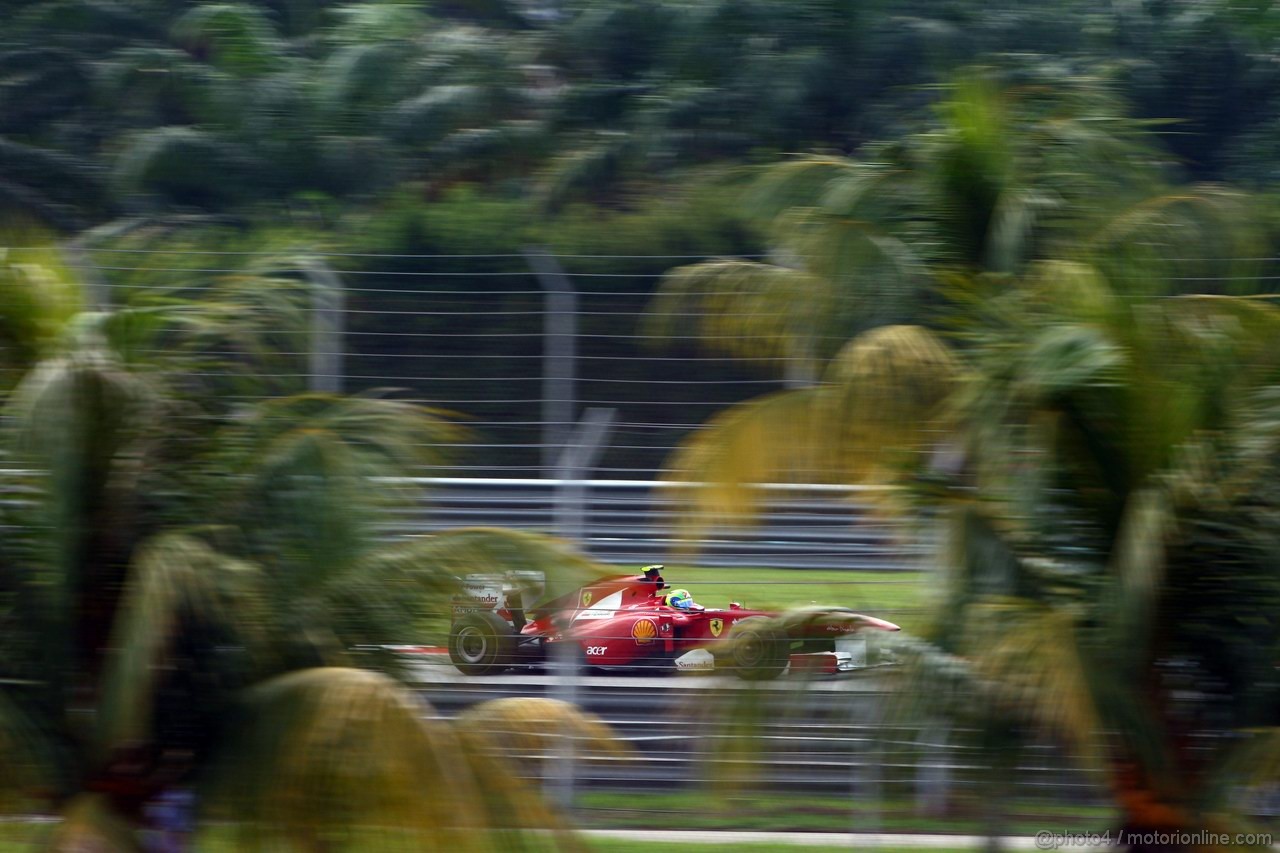 GP MALESIA, 08.04.2011- Prove Libere 2, Venerdi', Felipe Massa (BRA), Ferrari, F-150 Italia 