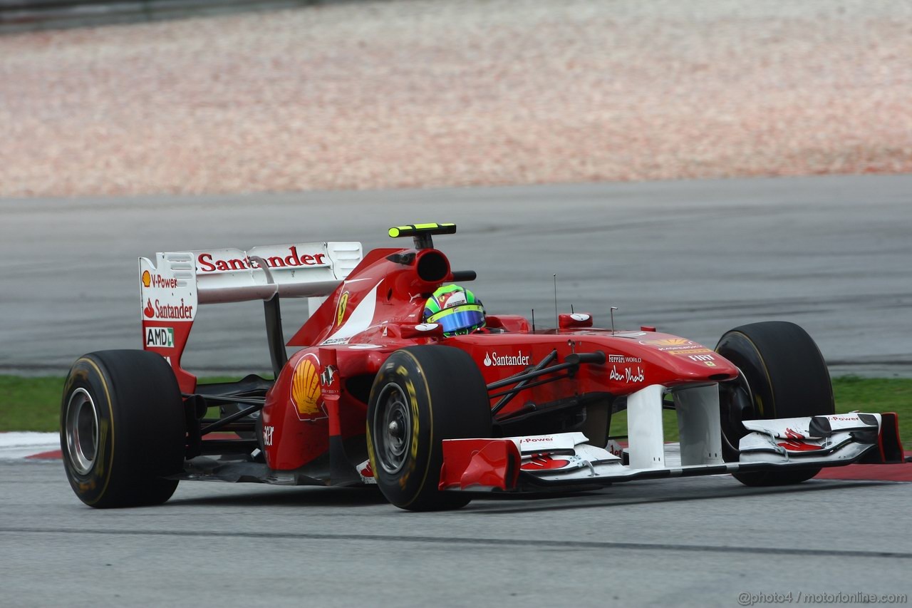 GP MALESIA, 08.04.2011- Prove Libere 2, Venerdi', Felipe Massa (BRA), Ferrari, F-150 Italia 