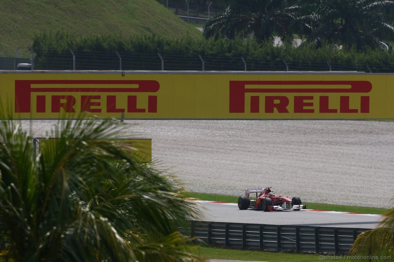 GP MALESIA, 08.04.2011- Prove Libere 2, Venerdi', Fernando Alonso (ESP), Ferrari, F-150 Italia