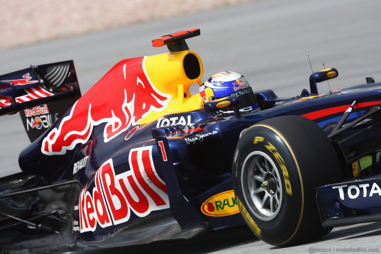 GP MALESIA, 08.04.2011- Prove Libere 2, Venerdi', Sebastian Vettel (GER), Red Bull Racing, RB7 