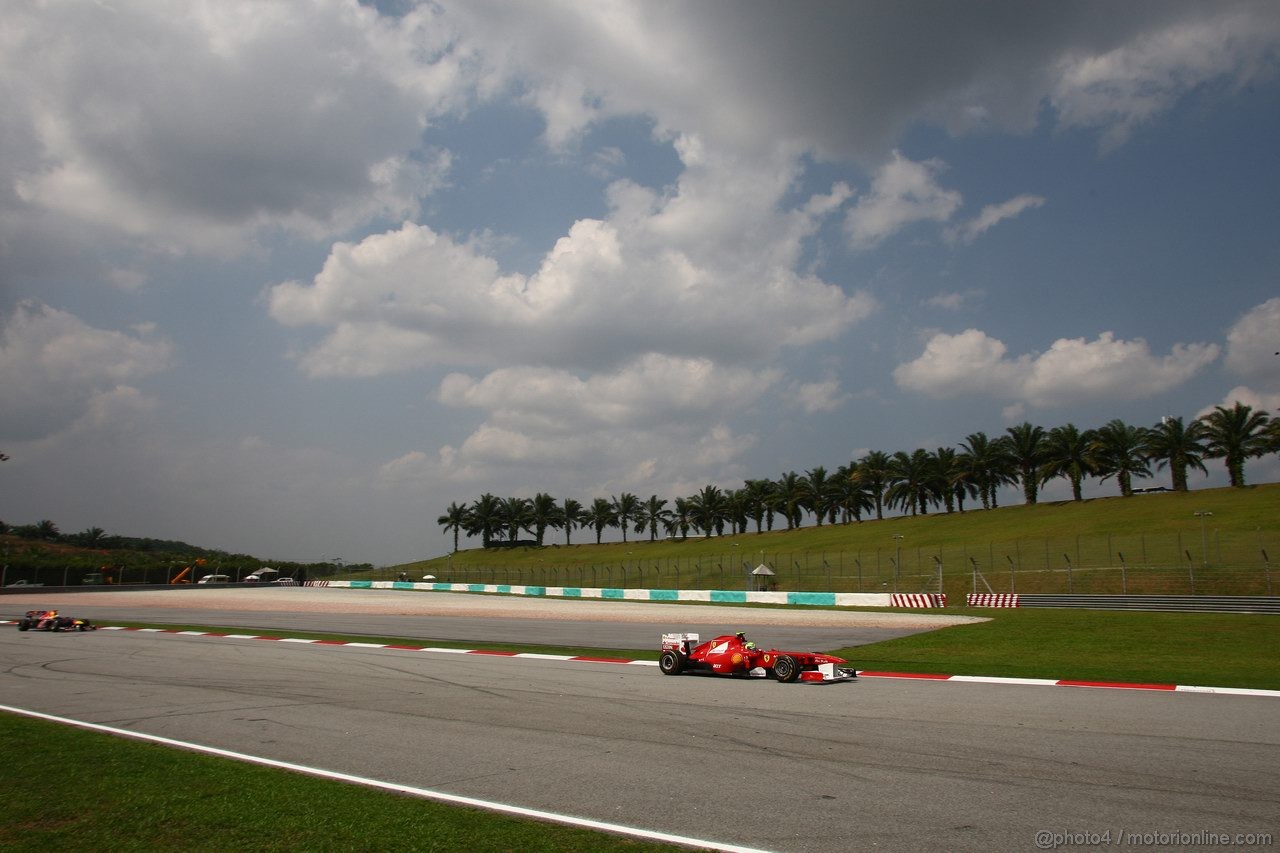 GP MALESIA, 08.04.2011- Prove Libere 2, Venerdi', Felipe Massa (BRA), Ferrari, F-150 Italia 