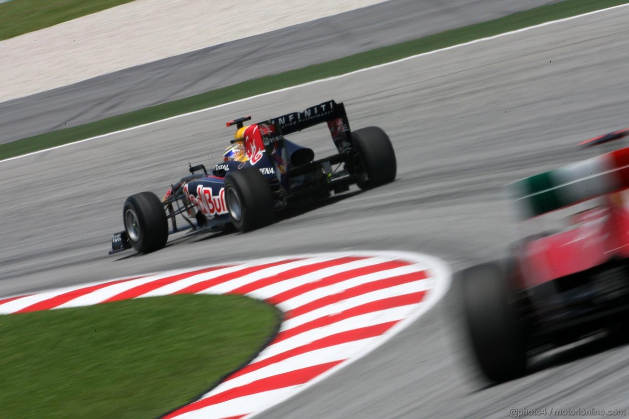 GP MALESIA, 08.04.2011- Prove Libere 2, Venerdi', Mark Webber (AUS), Red Bull Racing, RB7 