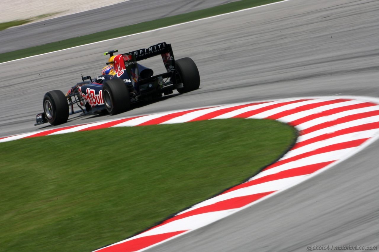 GP MALESIA, 08.04.2011- Prove Libere 2, Venerdi', Mark Webber (AUS), Red Bull Racing, RB7 