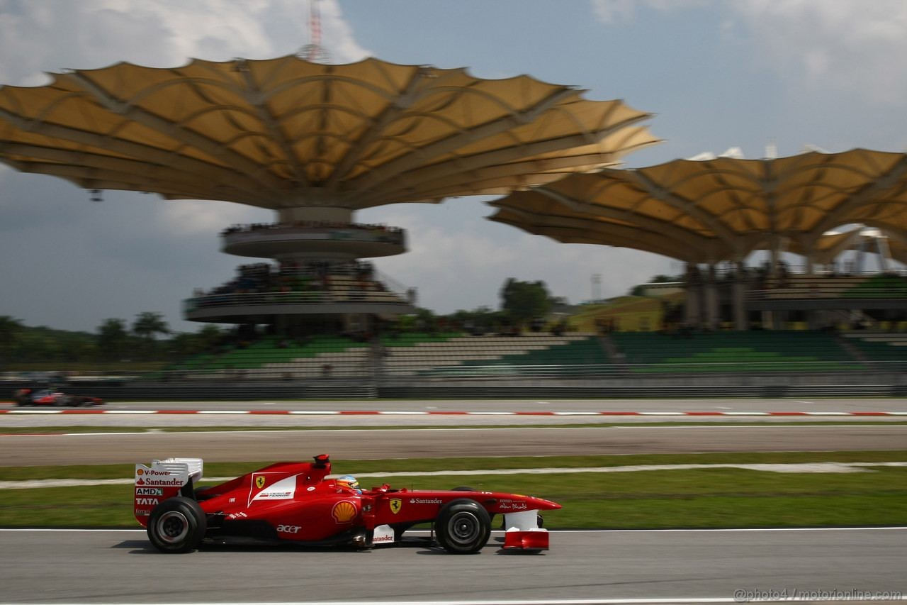 GP MALESIA, 08.04.2011- Prove Libere 2, Venerdi', Fernando Alonso (ESP), Ferrari, F-150 Italia