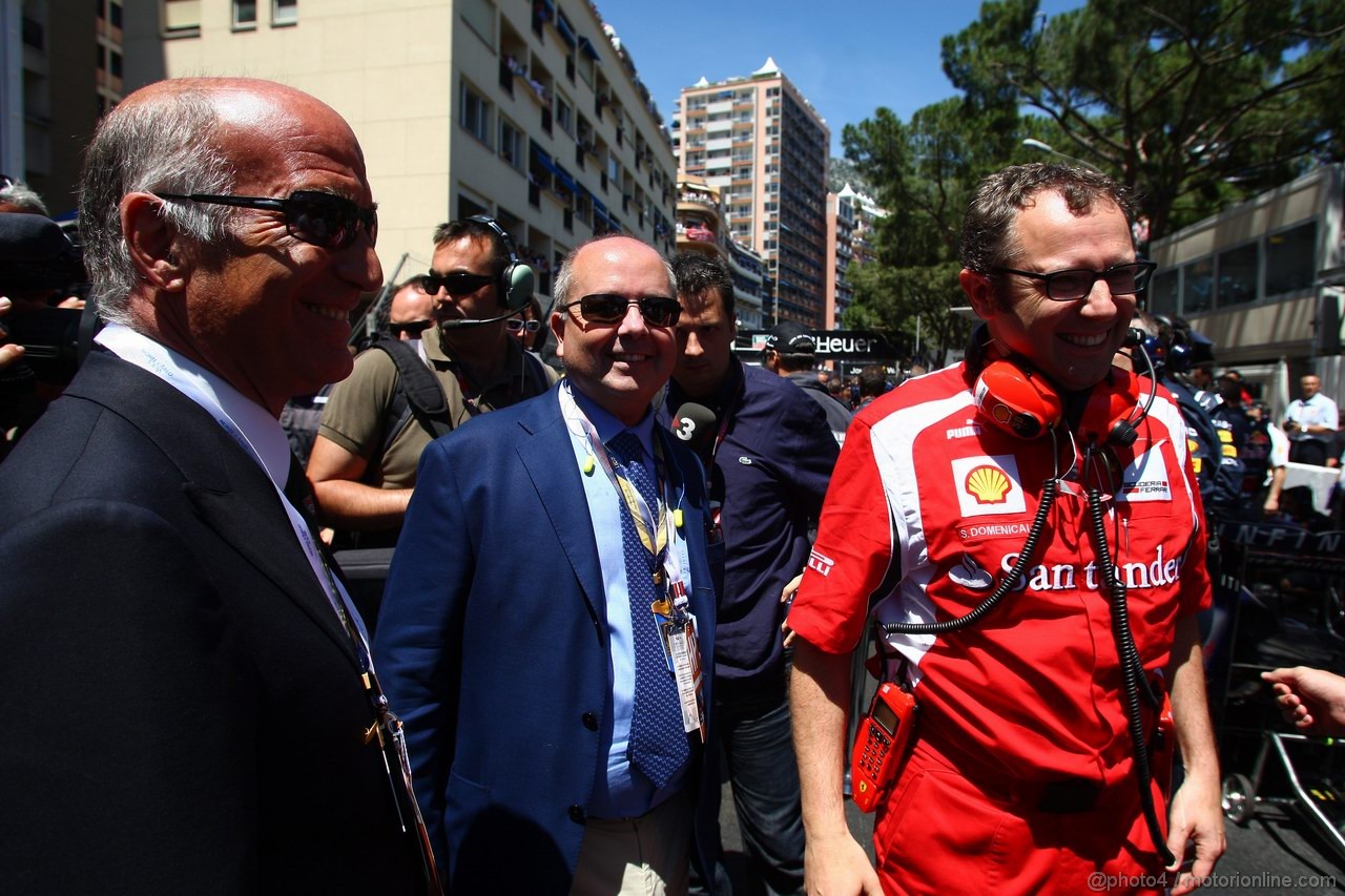 GP MONACO, 29.05.2011- Gara, Enrico Gelpi, President ACI Italia e Dr. Angelo Sticchi Damiani (ITA) Aci Csai President e Stefano Domenicali (ITA), Team Principal 